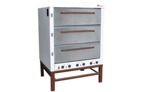 Хлебопекарная ярусная печь ХПЭ-500 (нержавеющие дверки).