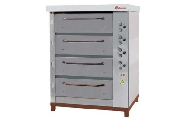 Хлебопекарная ярусная печь ХПЭ-750/4 (нержавеющие облицовка и дверки)