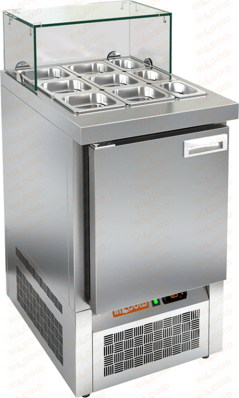 Стол холодильный для салатов (саладетта) HICOLD SLE3-1GN низкое стекло