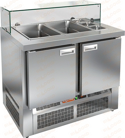 Стол холодильный для салатов (саладетта) HICOLD SLE3-11GN низкое стекло